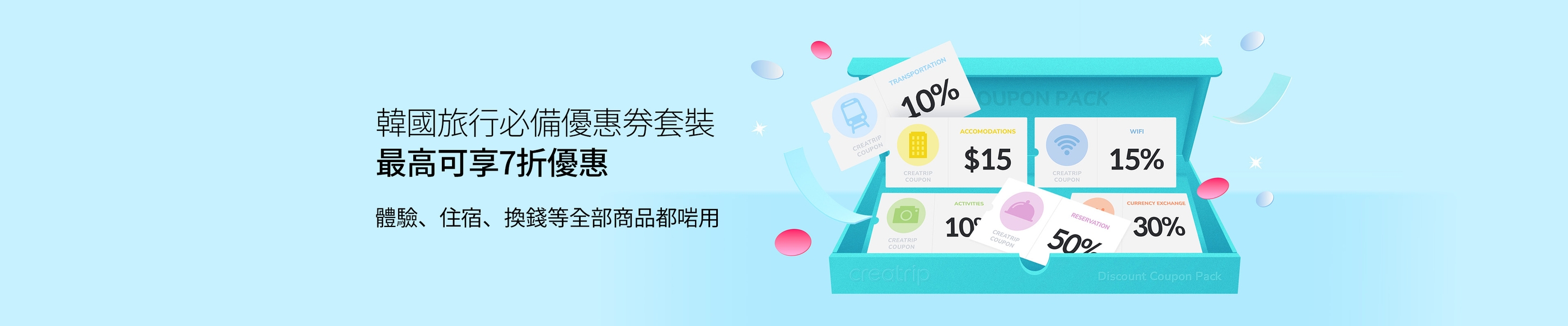 韓國旅行必備優惠券套裝