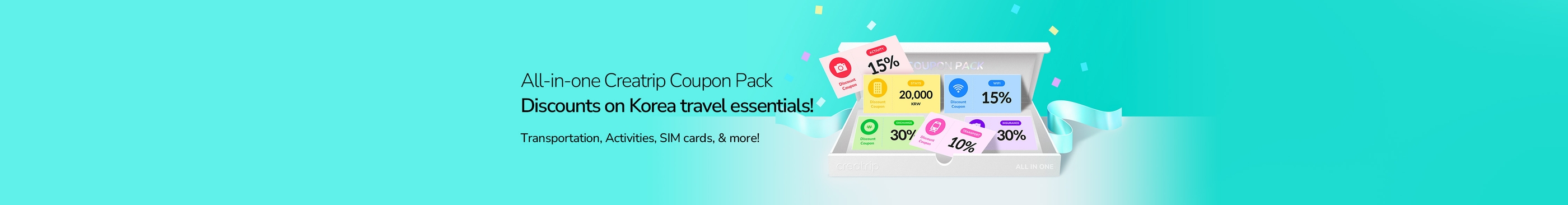 All-in-one Creatrip Coupon Pack