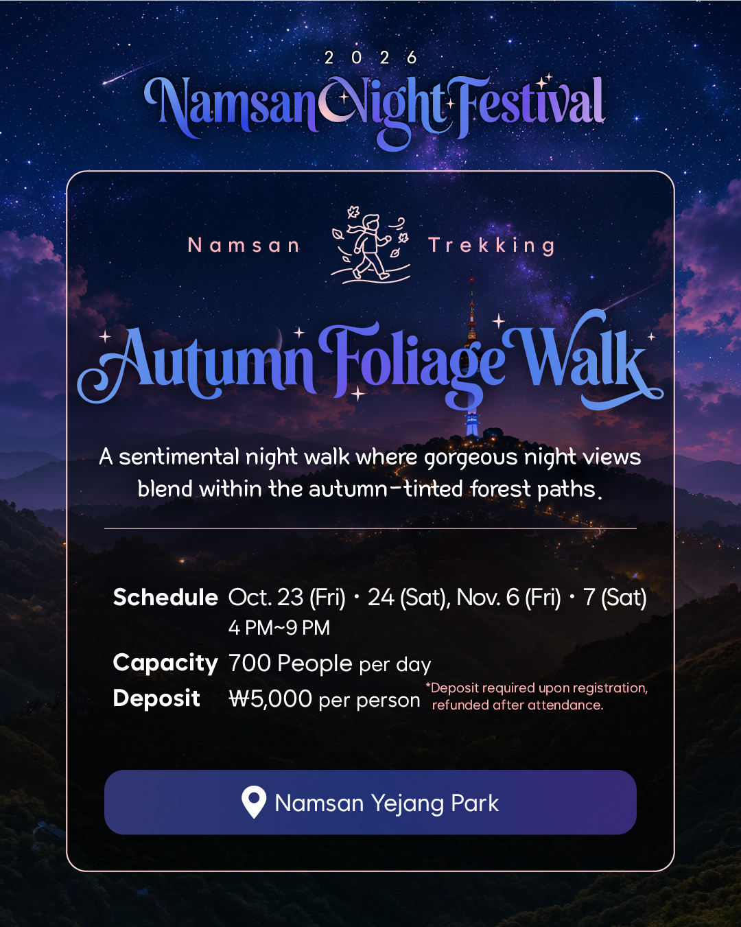 Full official Autumn Foliage Walk poster