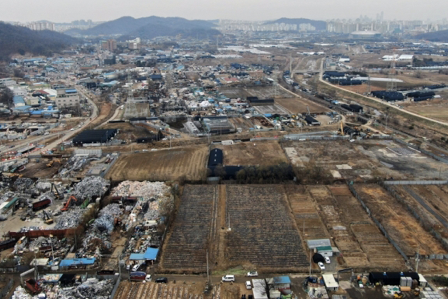 韓國地區土地圖片,涉及LH職員土地投機案件的景觀