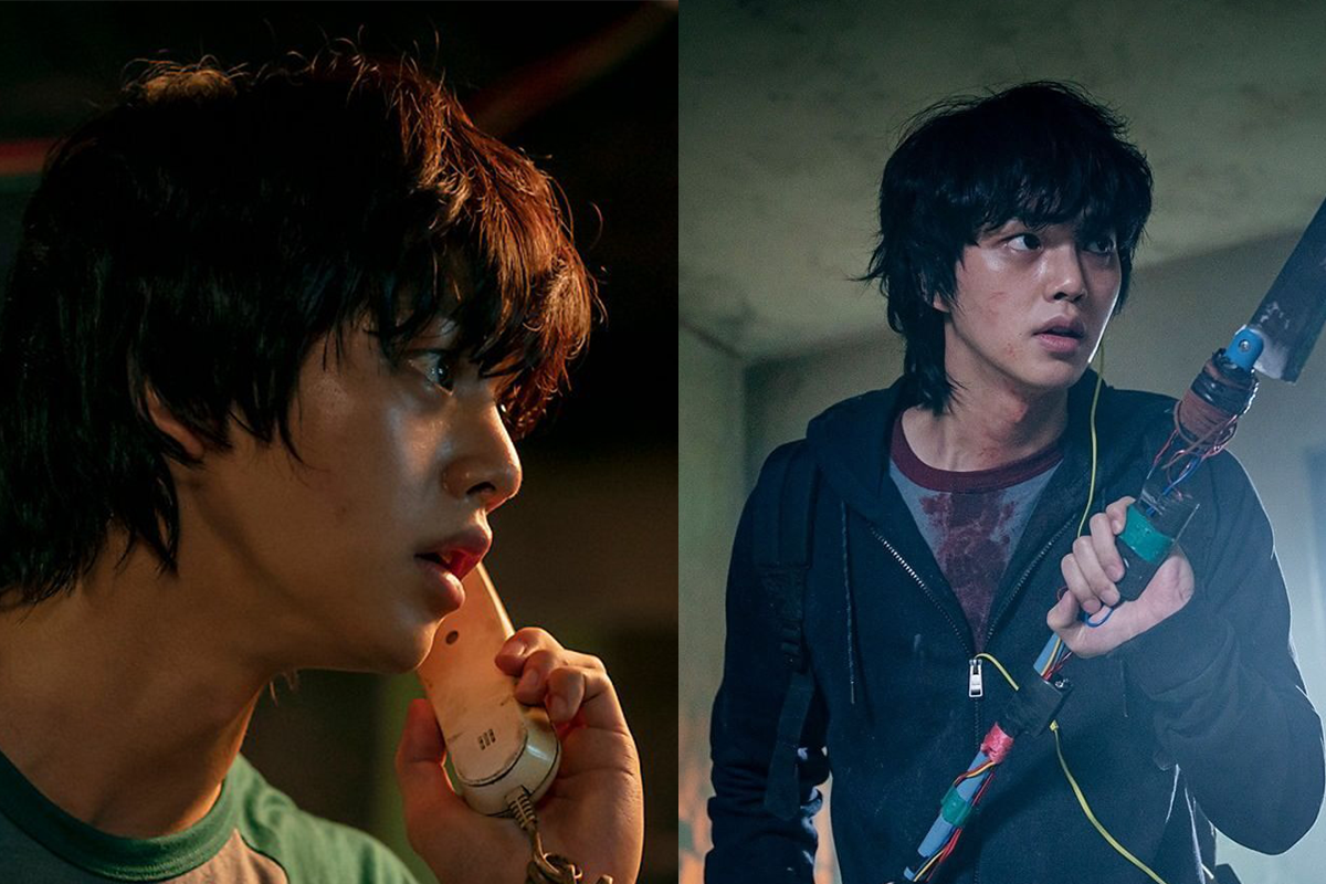 劇中角色握著電話，另一幕則是持武器的畫面，身穿黑色運動服