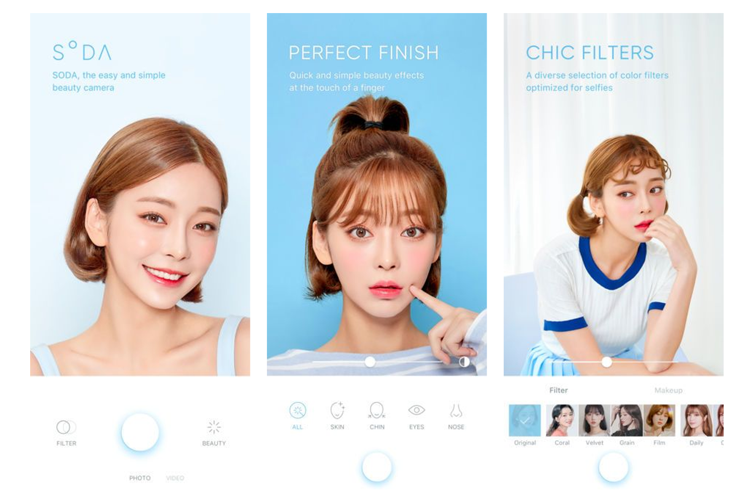 SODA應用中的濾鏡選項和效果展示