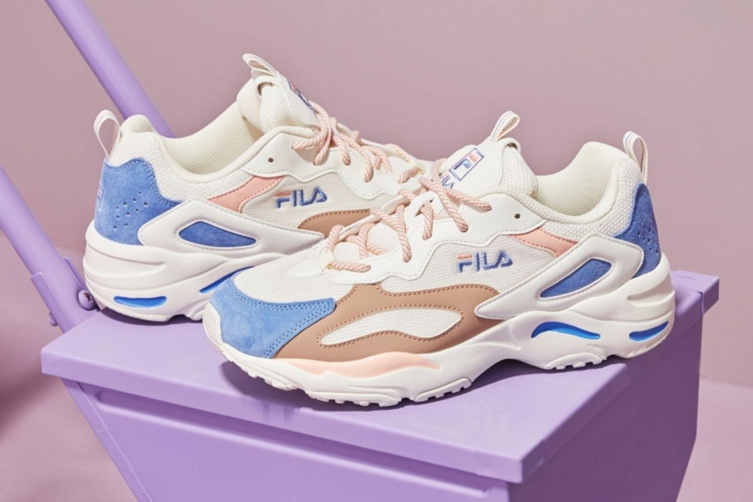 giày fila RAY TRACER xanh hồng