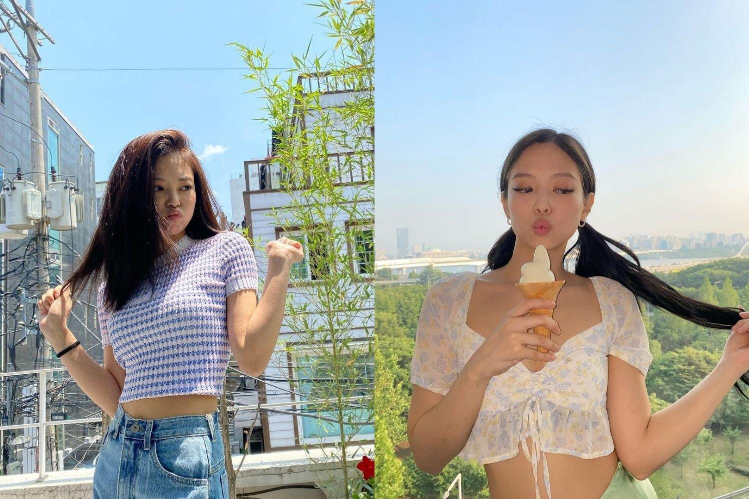 แฟชั่นเสื้อครอปท็อปสไตล์เจนนี่ BLACKPINK