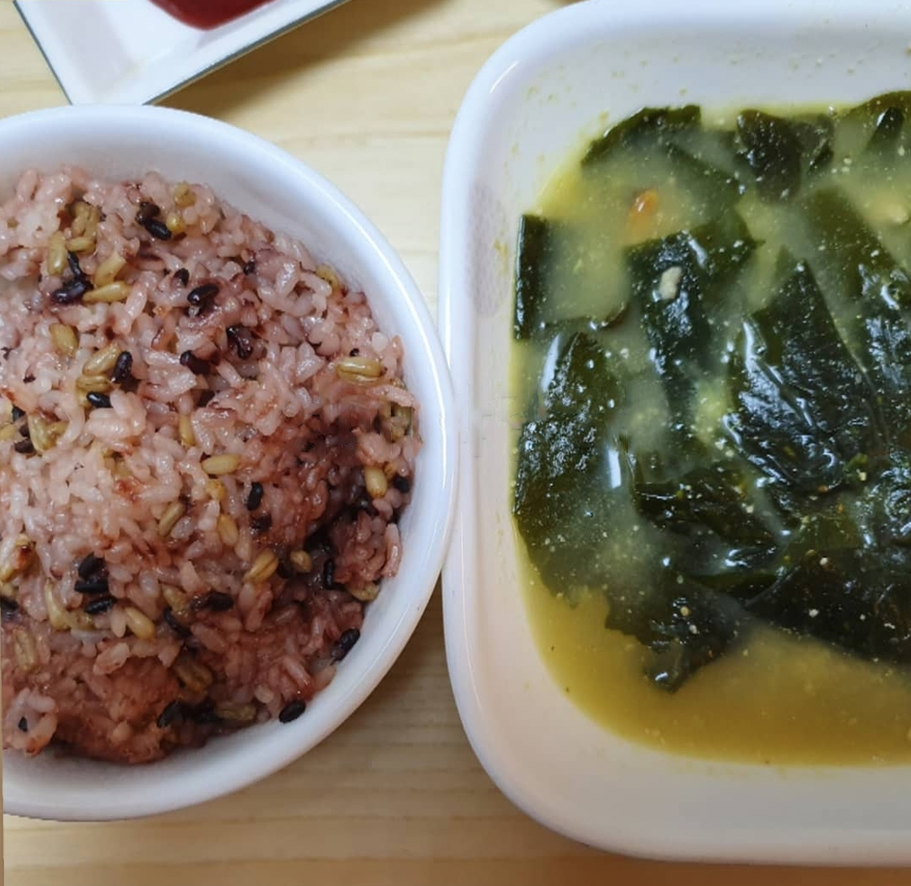 miyeok guk (seaweed soup) made by my mom on my birthday