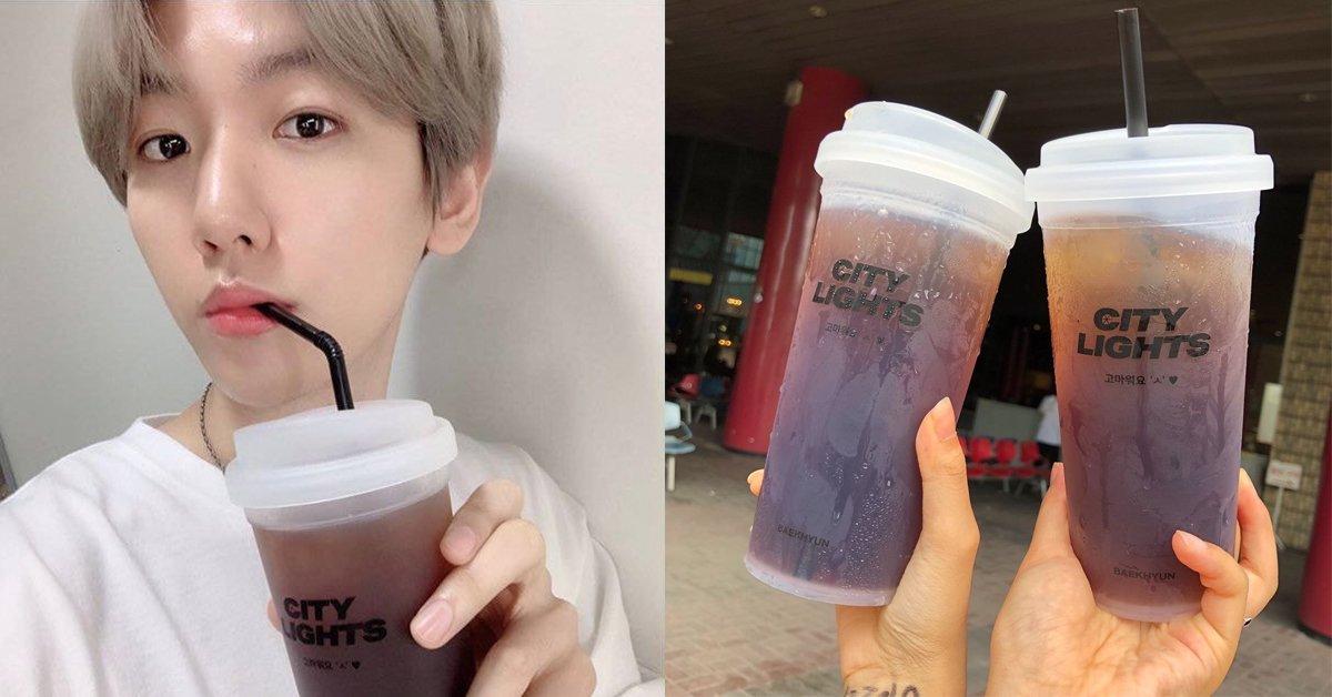 แบคฮยอน EXO มอบเครื่องดื่มให้กับแฟน ๆ ทุกคนที่มาร่วมในรายการเพลง