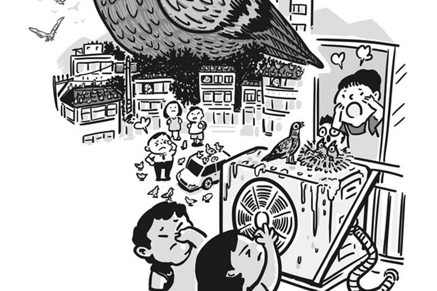 นกพิราบทำรัง