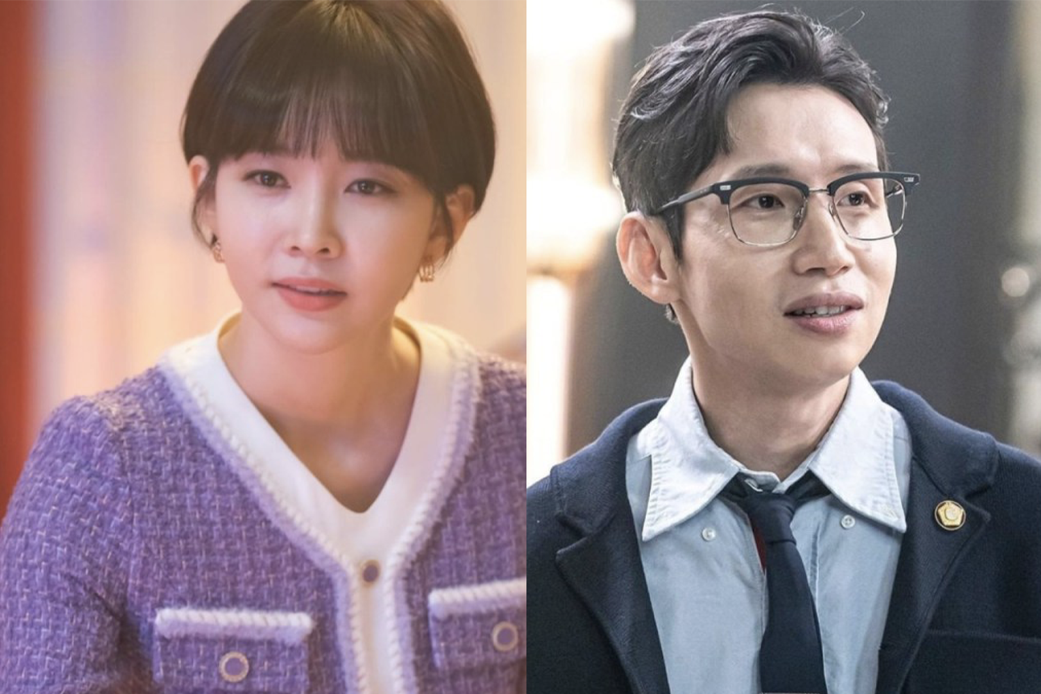 李奎鎮和他的夫人坐在一起，穿著正式服裝，背景有大理石和工藝裝飾。