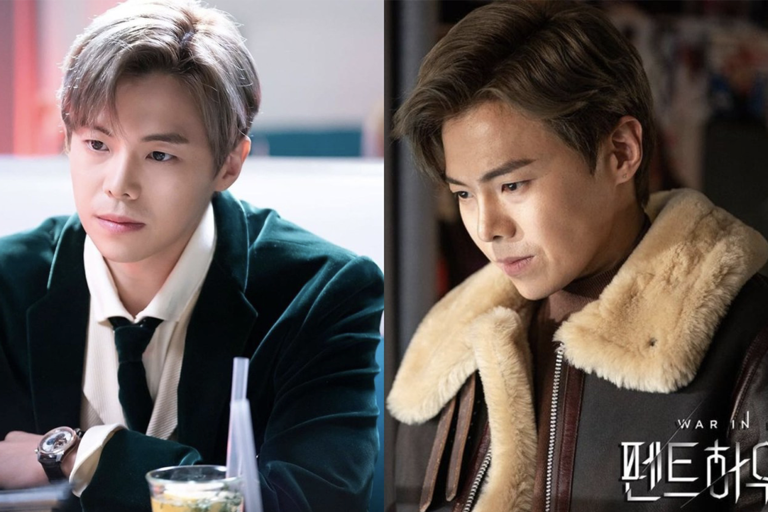 羅根穿著綠色西裝，背景是流行的餐廳，象徵著他在商業上的成功。