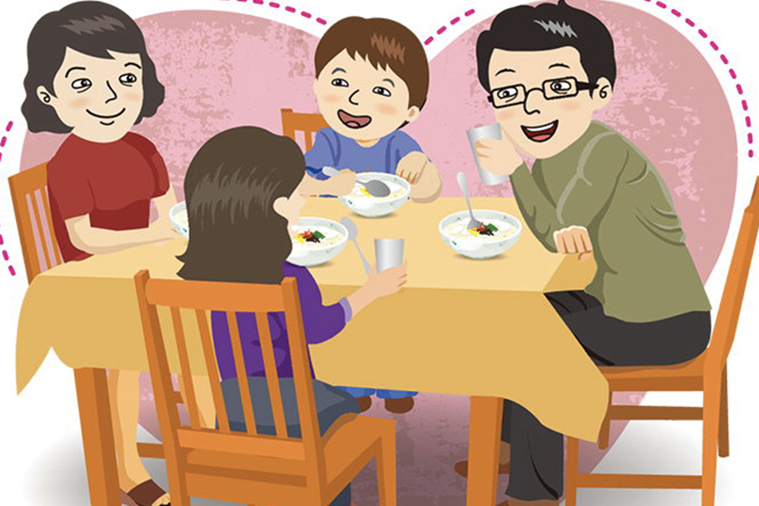 นั่งกินข้าว