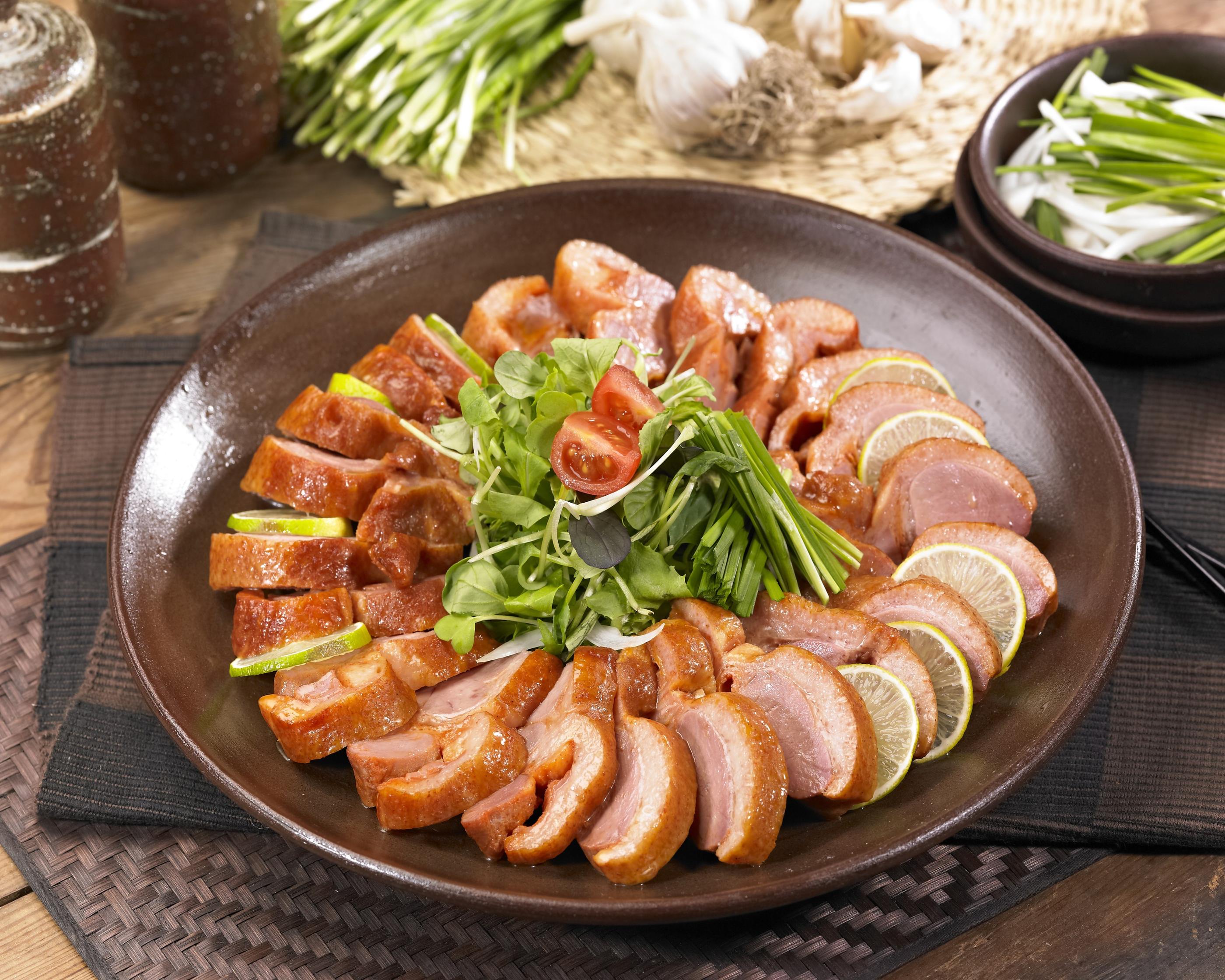 韓国文化、韓国、オリコギ、韓国アヒル肉、韓国鴨肉、韓国食堂、ハニーマスタード、サンム、サムギョプサル