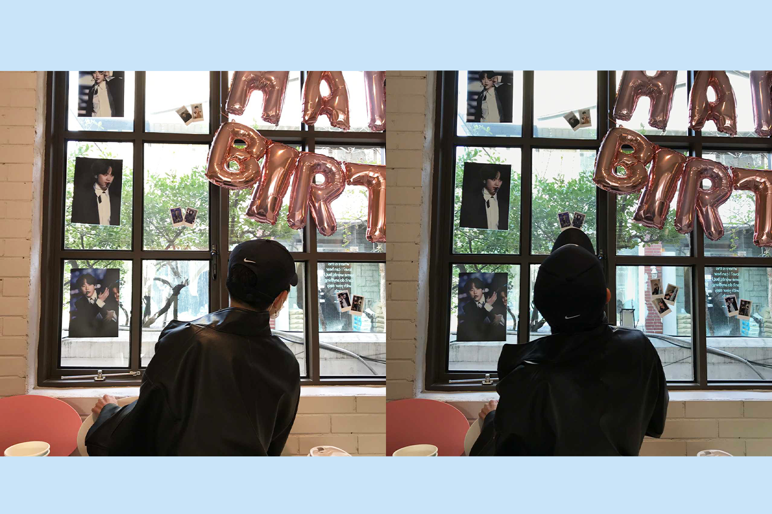 quán cà phê sinh nhật event cup holder gifted idol kpop astro sanha bóng bay