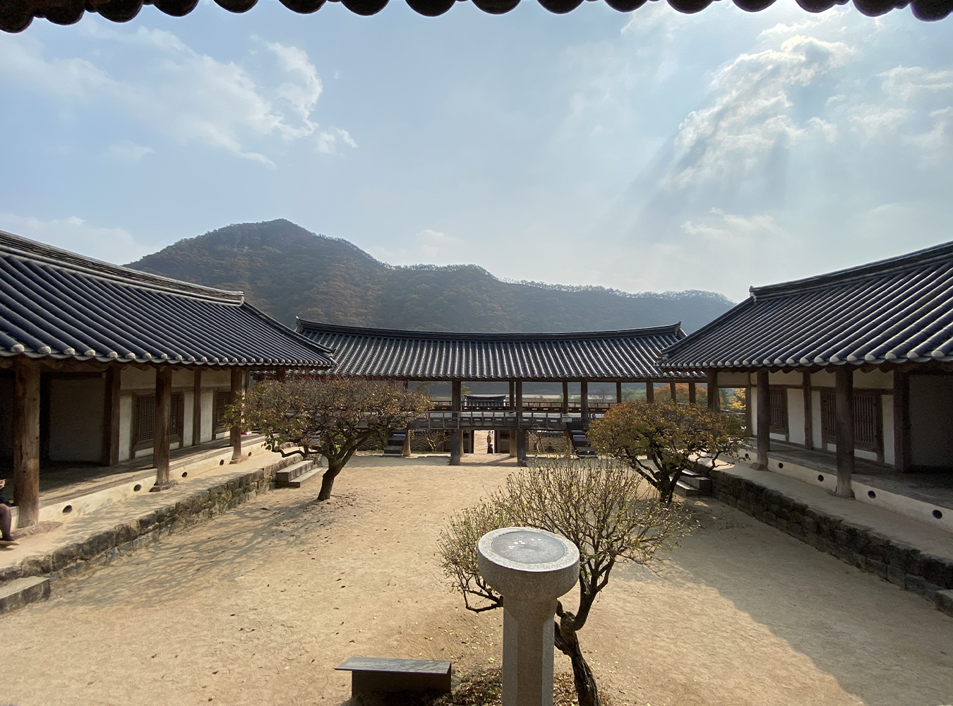 Byeongsan Seowon looking towards the mountains