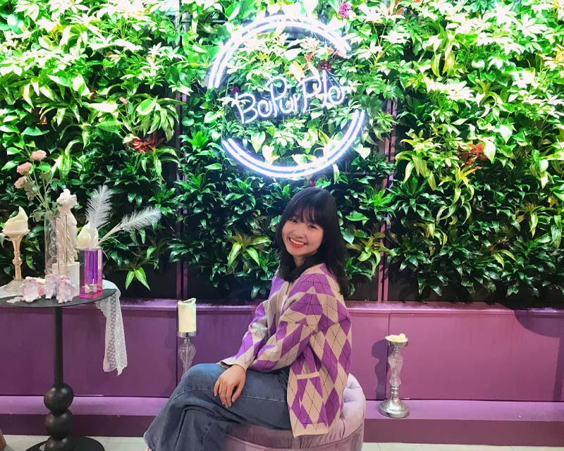 Tổng hợp những quán cafe theo từng màu sắc tại Seoul hàn quốc du lịch be purple