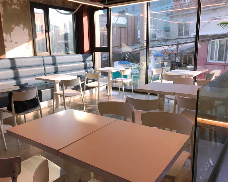 seoul tape cafe interior seats