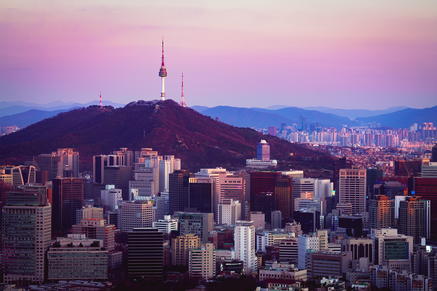 korean nam san tower landscape