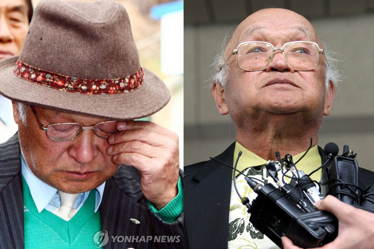 韓國新聞攝影中，鄭元燮身穿西裝，在鏡頭前回答記者問題的樣子。