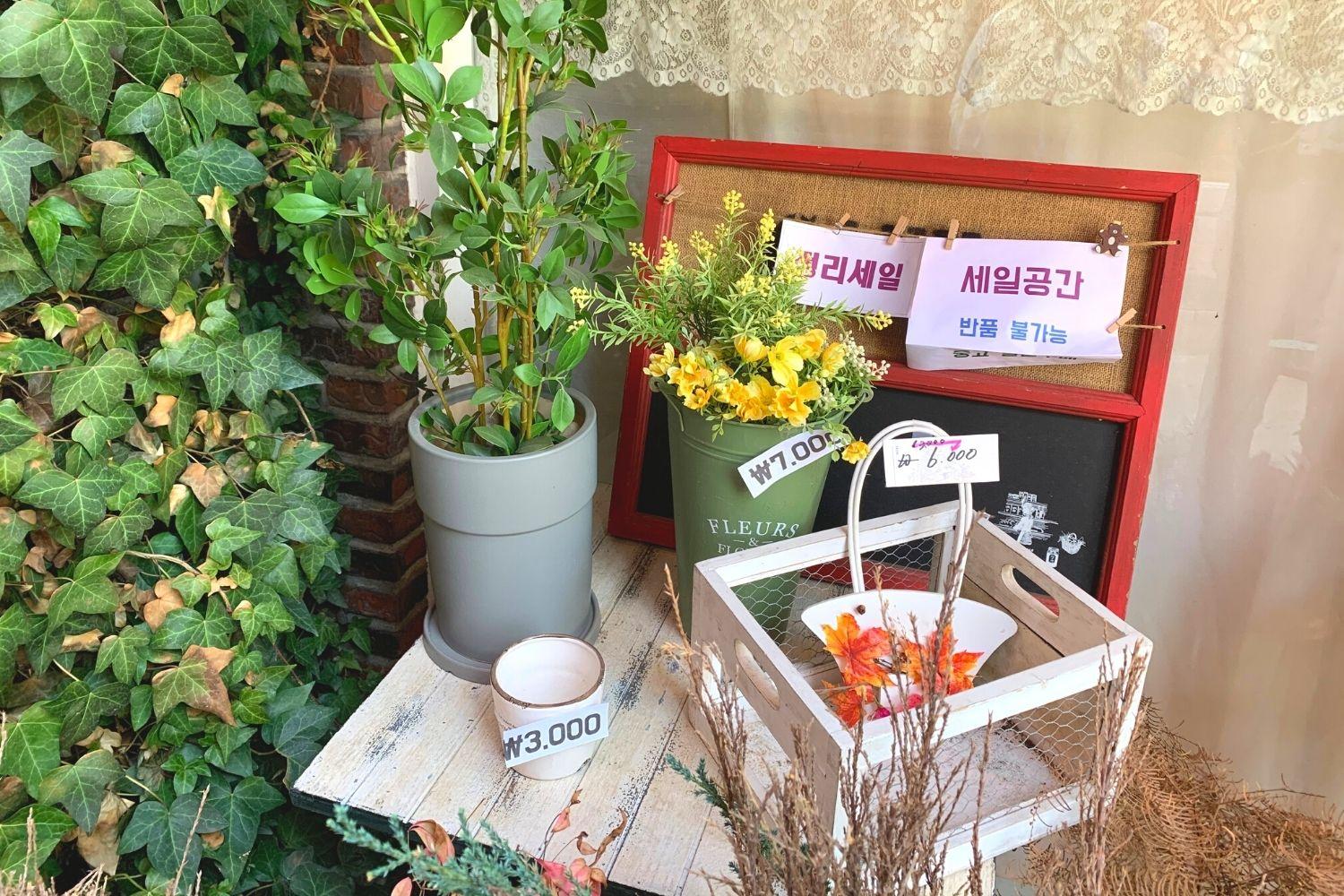 花屋さん、梨泰院、イテウォン駅、ノクサピョン駅、フラワー、韓国お花屋さん、プレゼント、韓国旅行、卒業式、インテリア