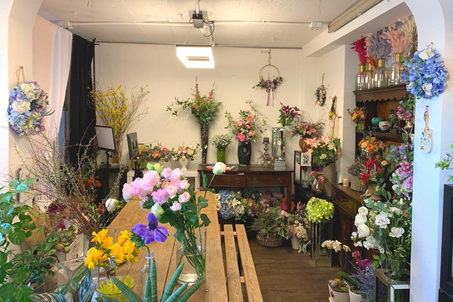 花屋さん、梨泰院、イテウォン駅、ノクサピョン駅、フラワー、韓国お花屋さん、プレゼント、韓国旅行、卒業式、インテリア