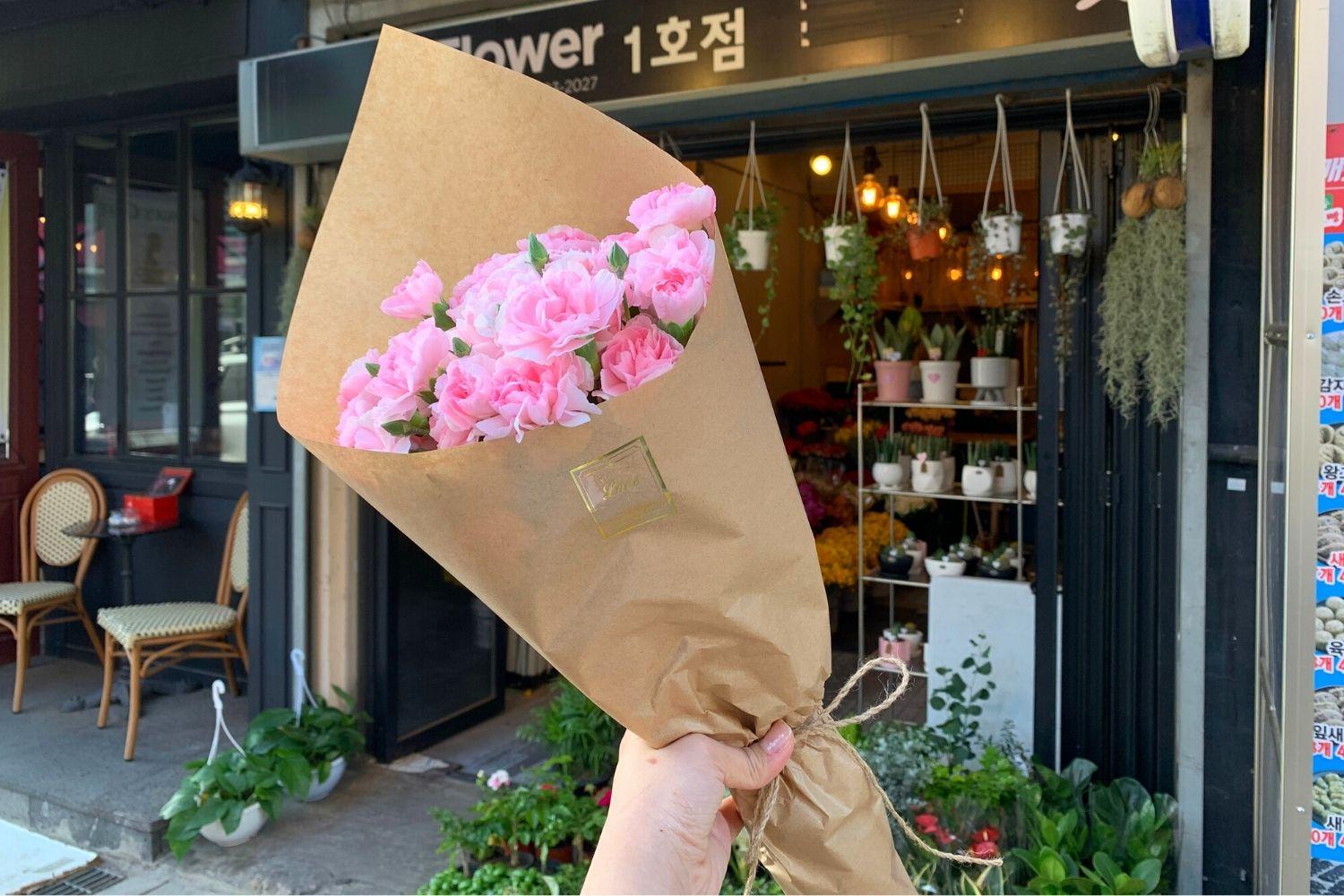 花屋さん、梨泰院、イテウォン駅、ノクサピョン駅、フラワー、韓国お花屋さん、プレゼント、韓国旅行、卒業式、インテリア