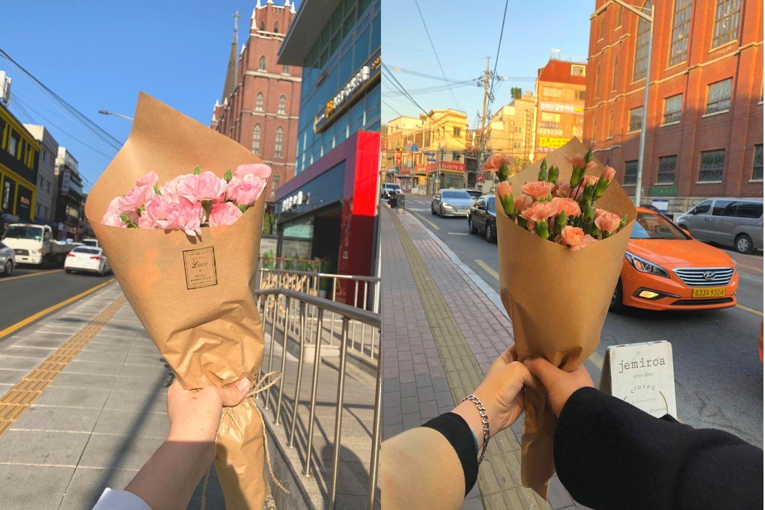 花屋さん、梨泰院、イテウォン駅、ノクサピョン駅、フラワー、韓国お花屋さん、プレゼント、韓国旅行、卒業式、インテリア