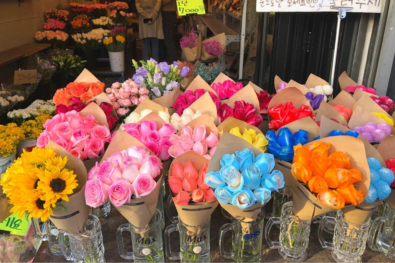 花屋さん、梨泰院、イテウォン駅、ノクサピョン駅、フラワー、韓国お花屋さん、プレゼント、韓国旅行、卒業式、インテリア