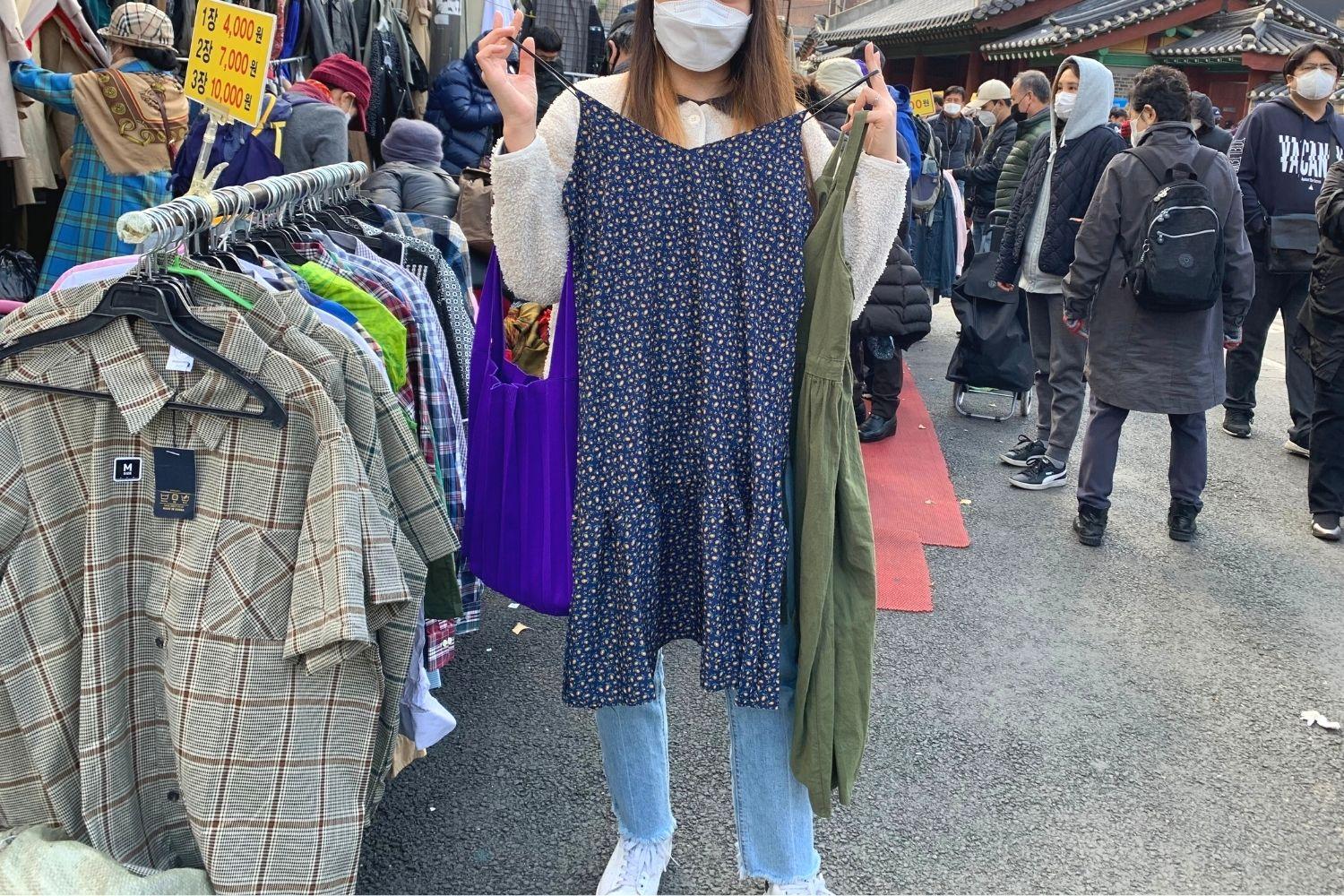 blue long dress dongmyo flea market