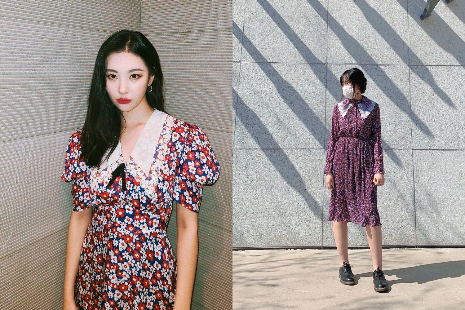 recreate sunmi vintage red dress