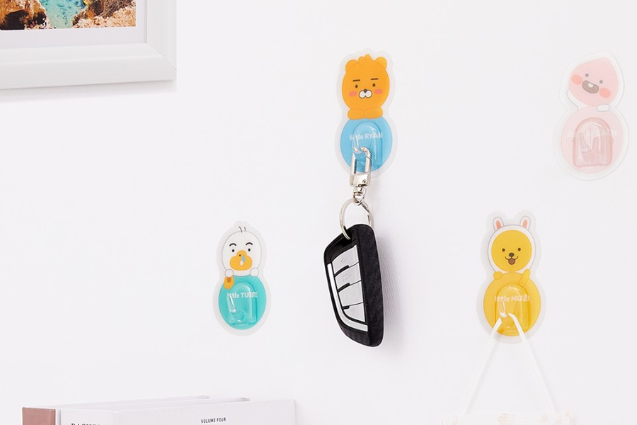 卡通圖案壁掛掛鈎，韓國Daiso與Kakao Friends聯名商品