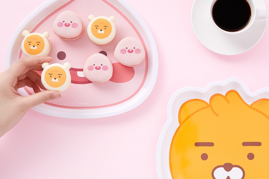 卡通圖案甜點盤，韓國Daiso與Kakao Friends聯名商品