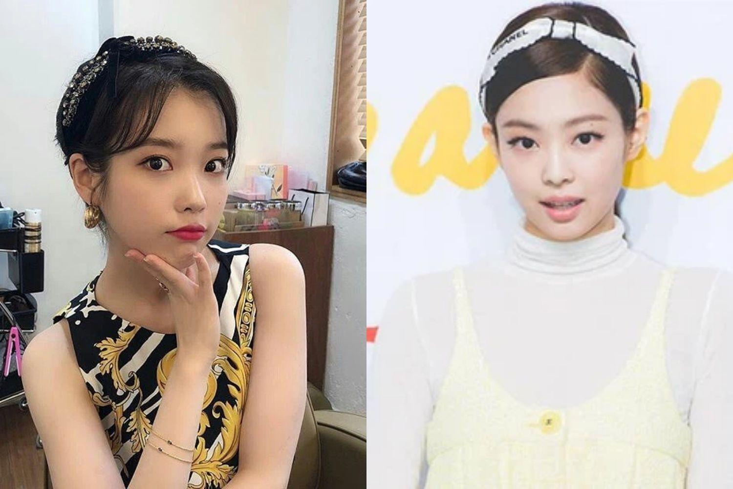 iu, jennie đeo bờm