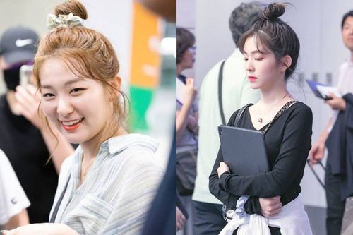 red velvet seulgi, irene búi tóc