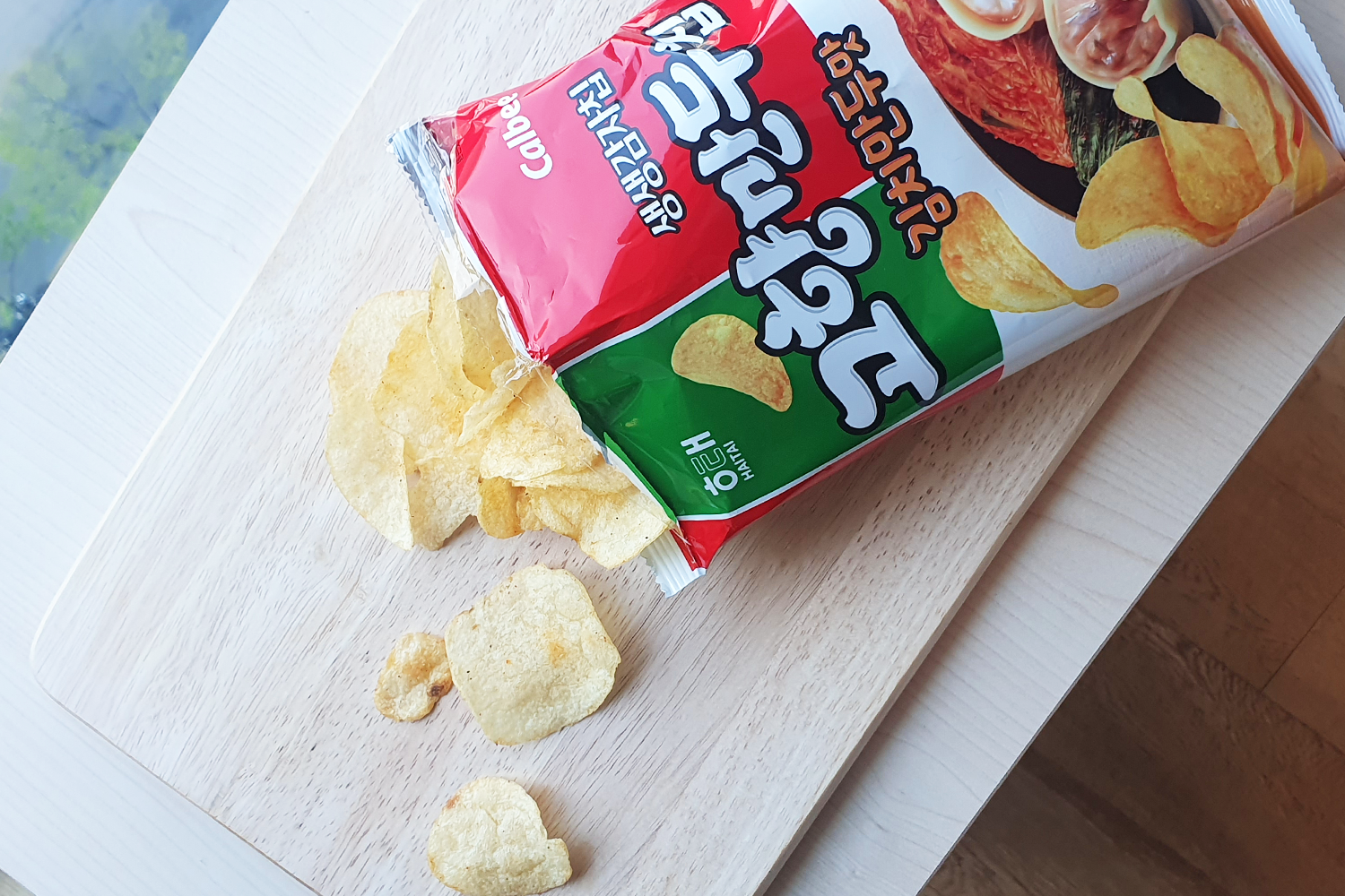 kimchi dumpling potato chips from CU opened