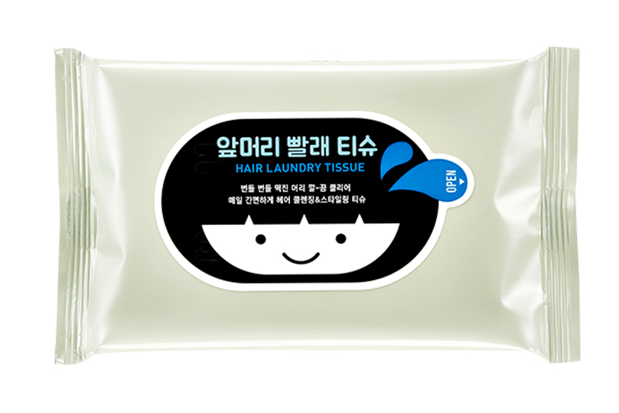一包韓國어퓨劉海濕紙巾，為劉海造型保持整潔提供方便解決方案。