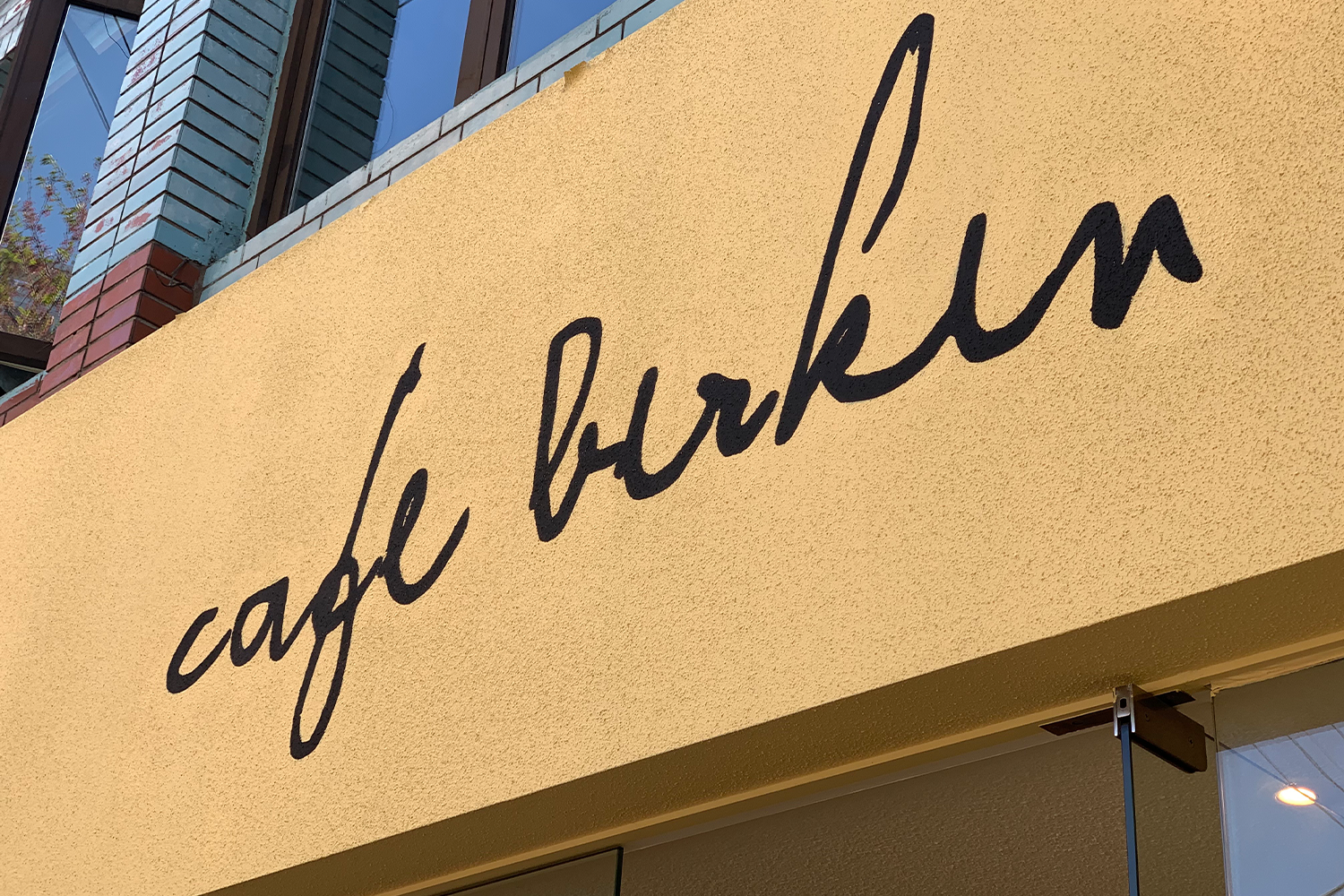 cafe Birkin sign in seoul