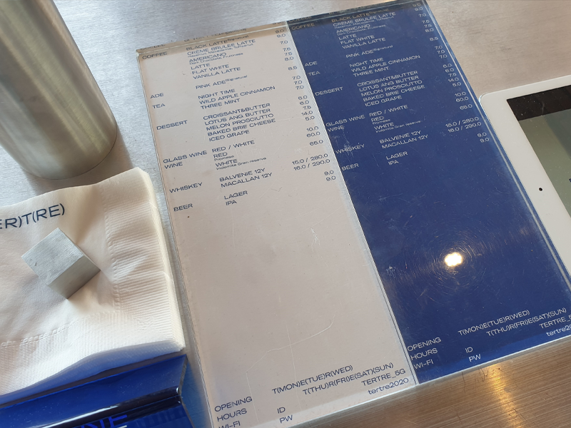 cafe menu T(ER)T(RE)