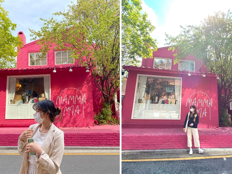 ホンデ入口駅カフェ、ホンデ入口駅、ホンデ、狎鴎亭、アックジョン、カフェ、韓国、韓国カフェ、ピンクカフェ、韓国ピンクカフェ、可愛いカフェ、韓国ピンク、デザートカフェ、ソウルカフェ、ソウル、雰囲気の良いカフェ、ケーキ、オシャレなカフェ、ロゼ、ヘリ