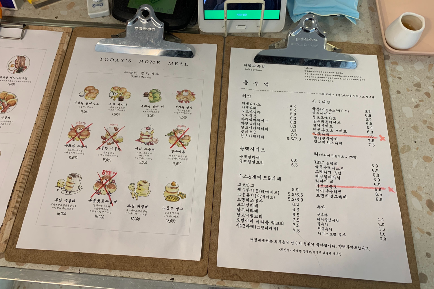 Menu ở Rachel's Kitchen Hongdae  