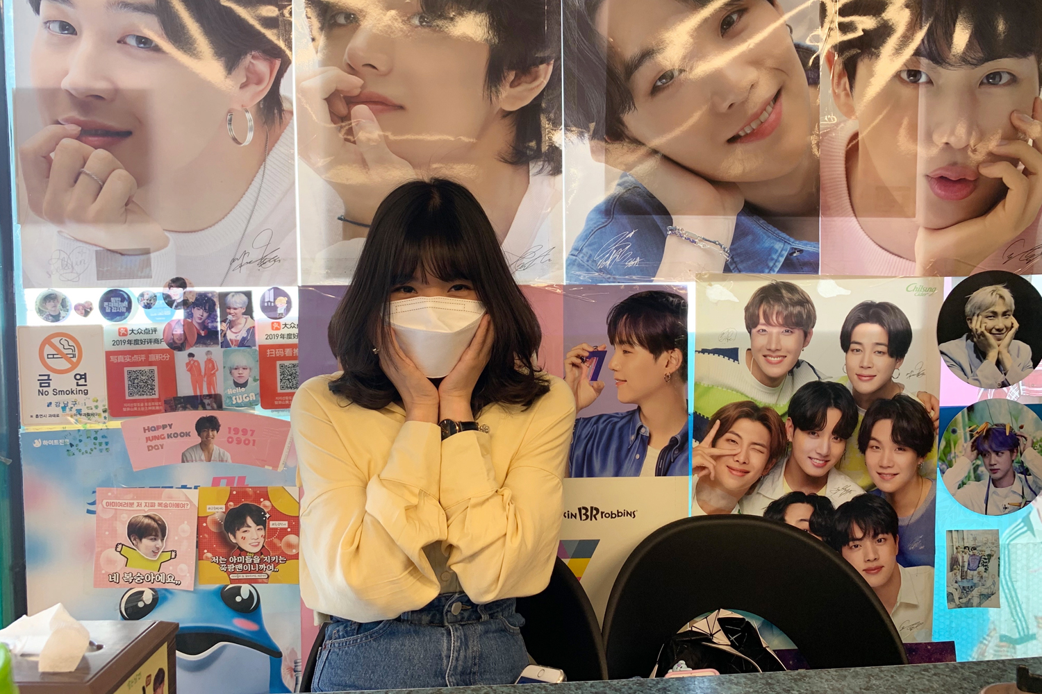 智異山黃土谷土種黑豬餐廳的韓國風味料理擺盤