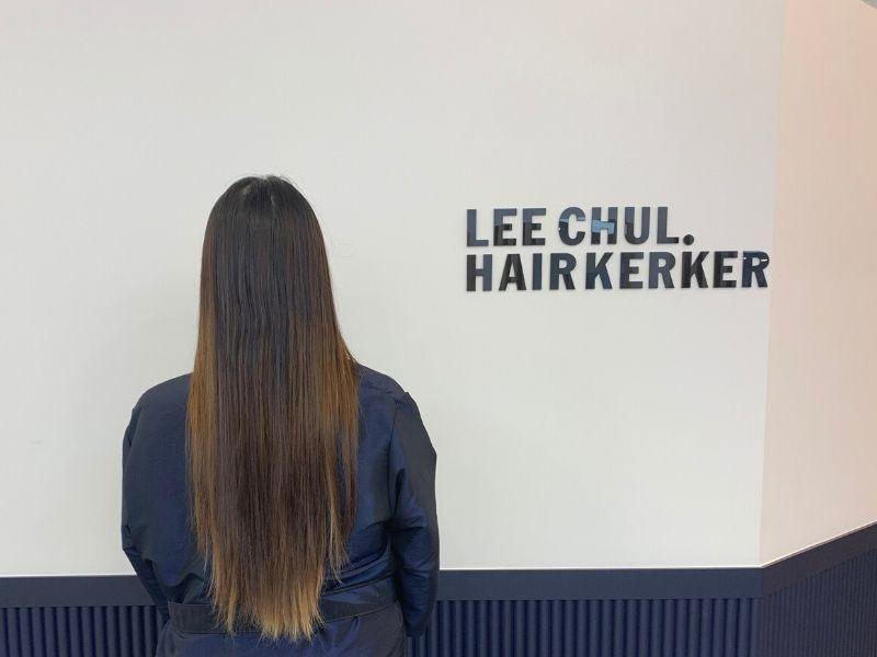 Lee Chul Hairkerker by Cécica bleached hair before