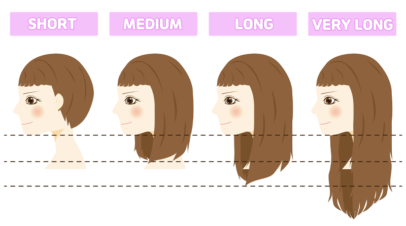 hair length guideline side view for hair salons