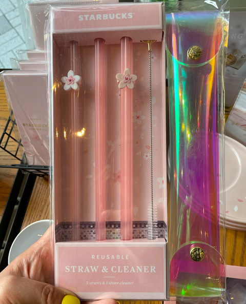 reusable straw set part of seasonal spring collection at starbucks korea