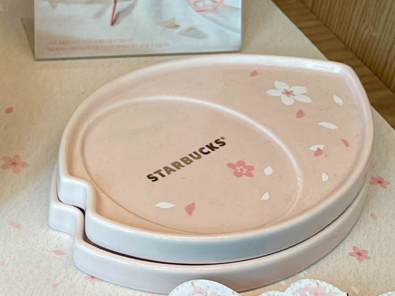 cherry blossom plate from starbucks korea