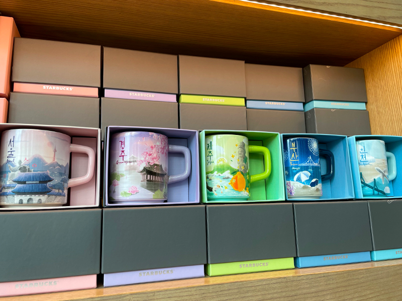 korea city tour mugs from starbucks