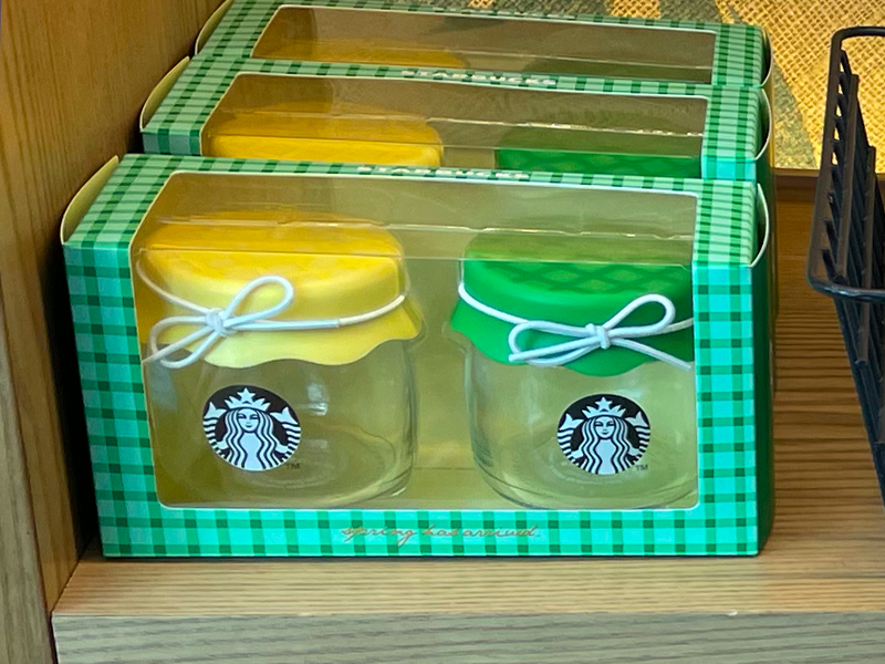spring glass container set from starbucks korea