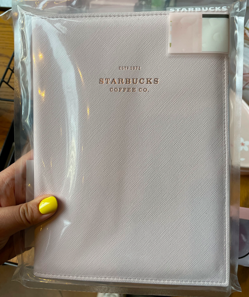 spring notepad and pen set from starbucks korea