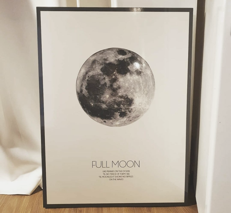 Moon wall art desk