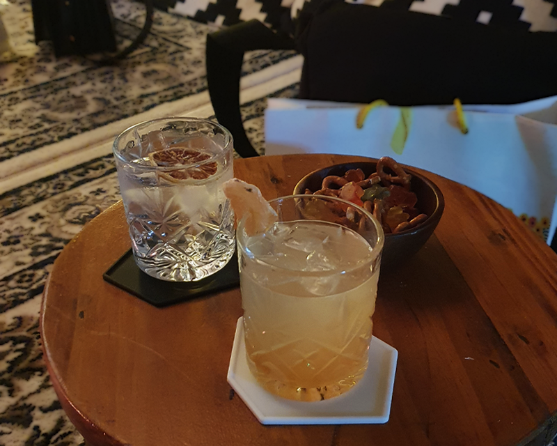 low wooden desk on the ground