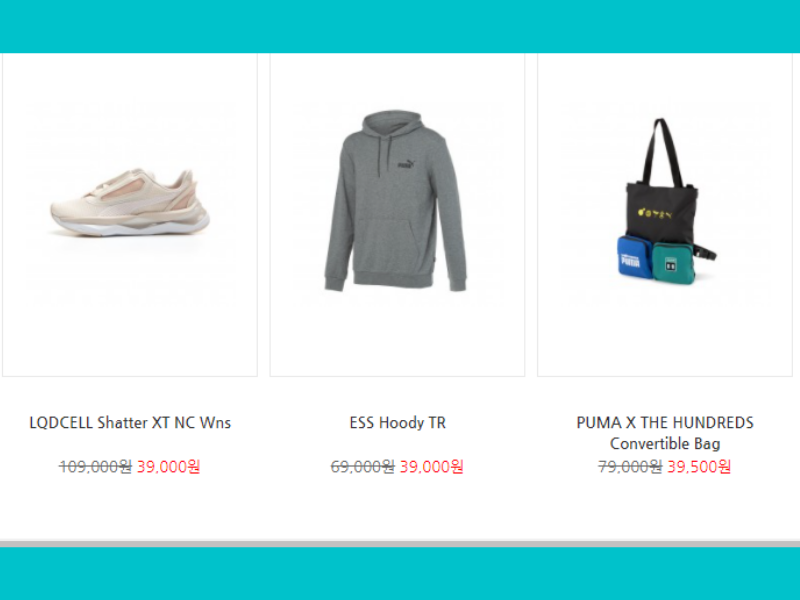 sale giảm giá hàn quốc thời trang puma