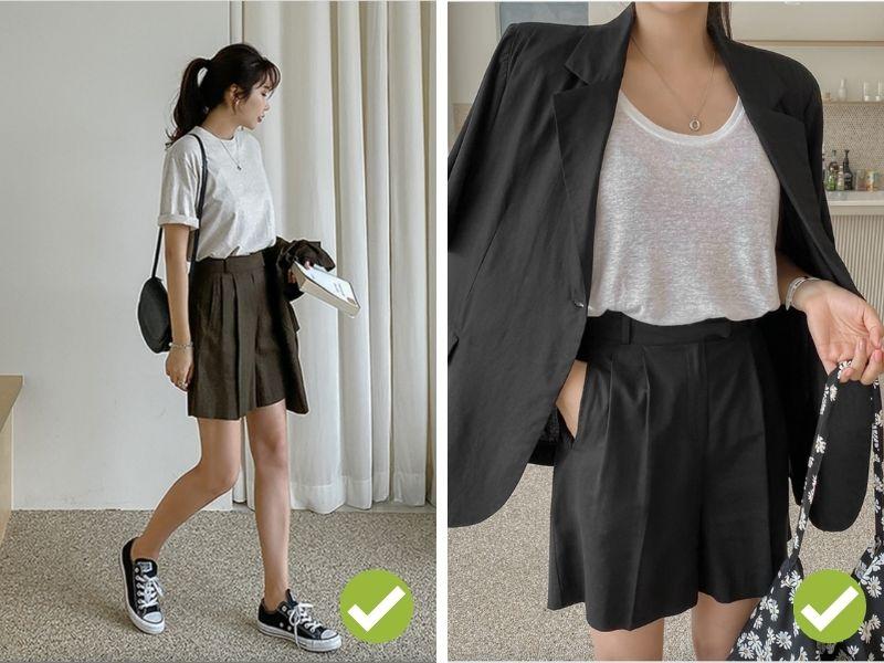 4 tip mặc quần short sao cho không bị phản cảm hè 2025